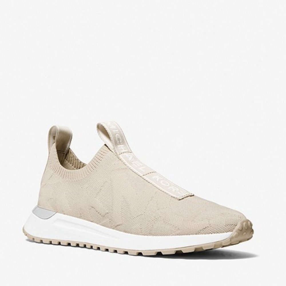 Michael Michael Kors Bodie Logo Embossed Stretch Knit Slip-On Trainer